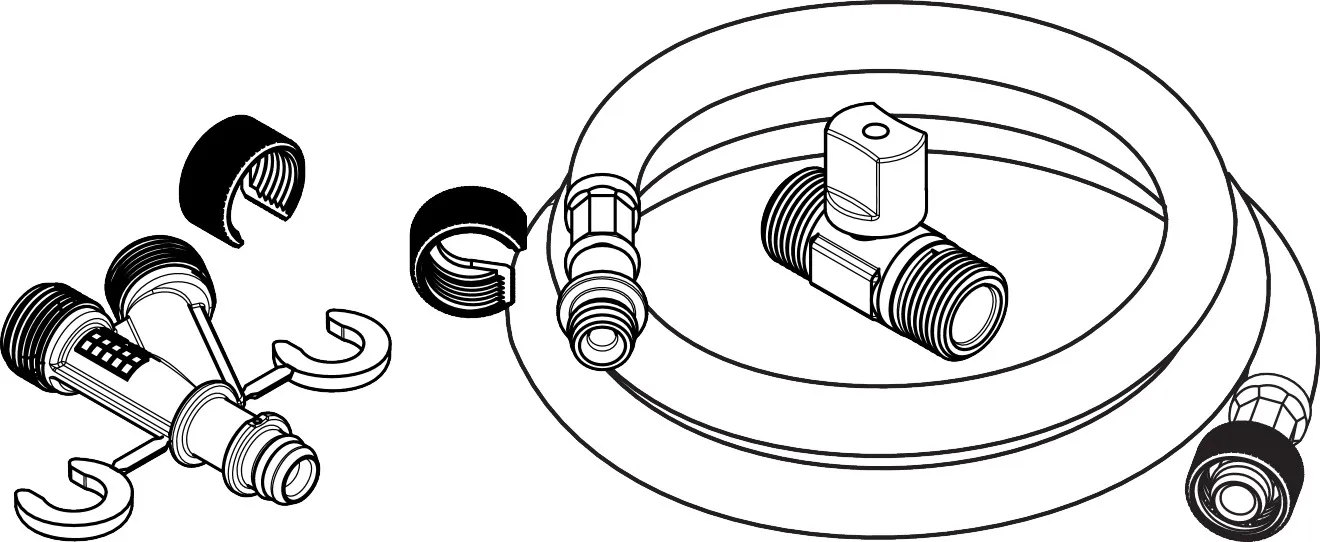 Hansgrohe Wasseranschluss Set für Dusch-WC, G 3/8, inkl. Y-Stück und Befestigungsmaterial Hansgrohe Wasseranschluss Set für Dusch-WC, G 3/8, inkl. Y-Stück und Befestigungsmaterial