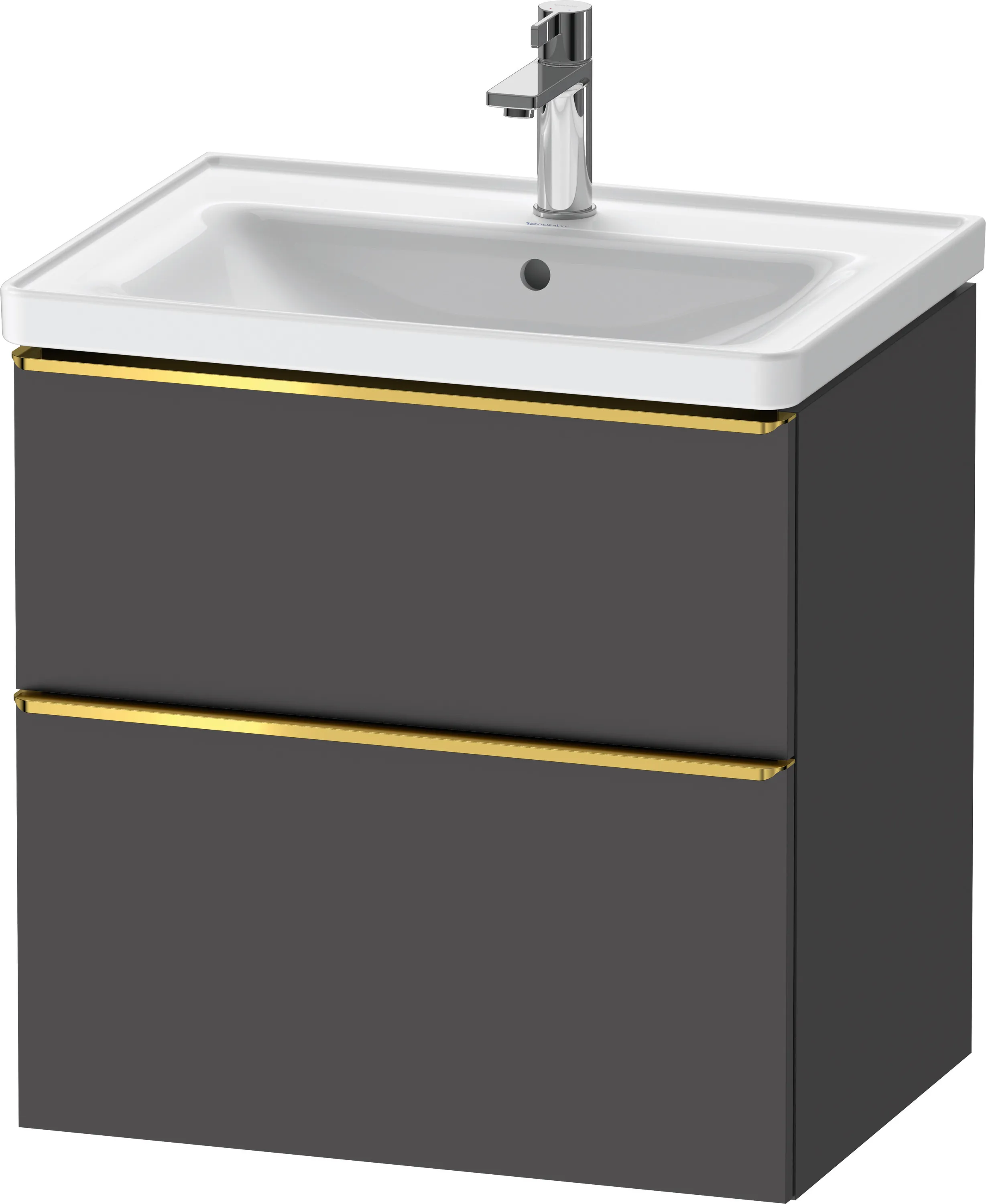Duravit Waschtischunterschrank wandhängend „D-Neo“ 63,4 × 62,5 × 45,2 cm Graphit Matt