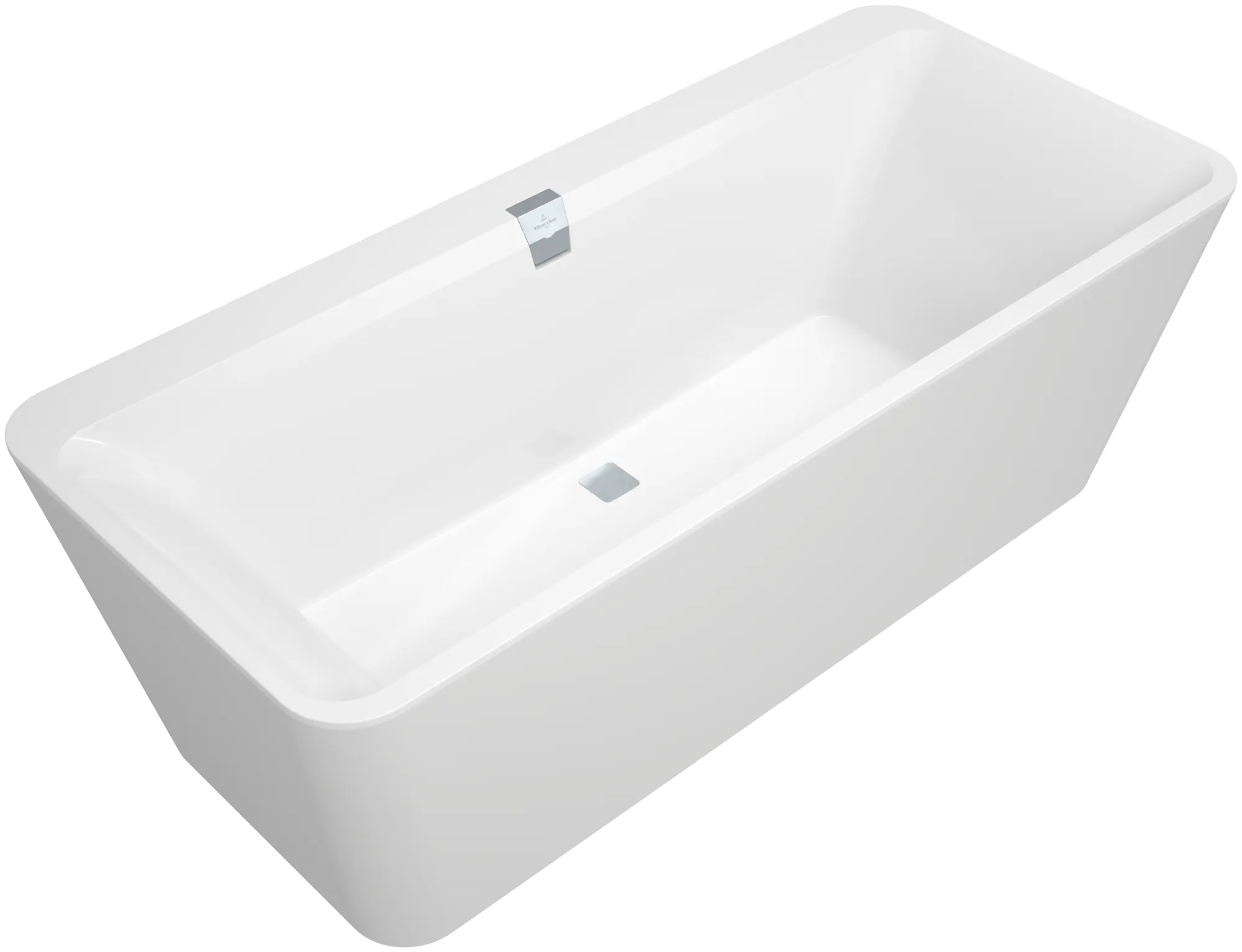 Villeroy & Boch Badewanne „Squaro Edge 12“ inkl. Schürze freistehend rechteck 180 × 80 cm, Mittelablauf in Weiß Alpin Villeroy & Boch Badewanne „Squaro Edge 12“ inkl. Schürze freistehend rechteck 180 × 80 cm, Mittelablauf in Weiß Alpin