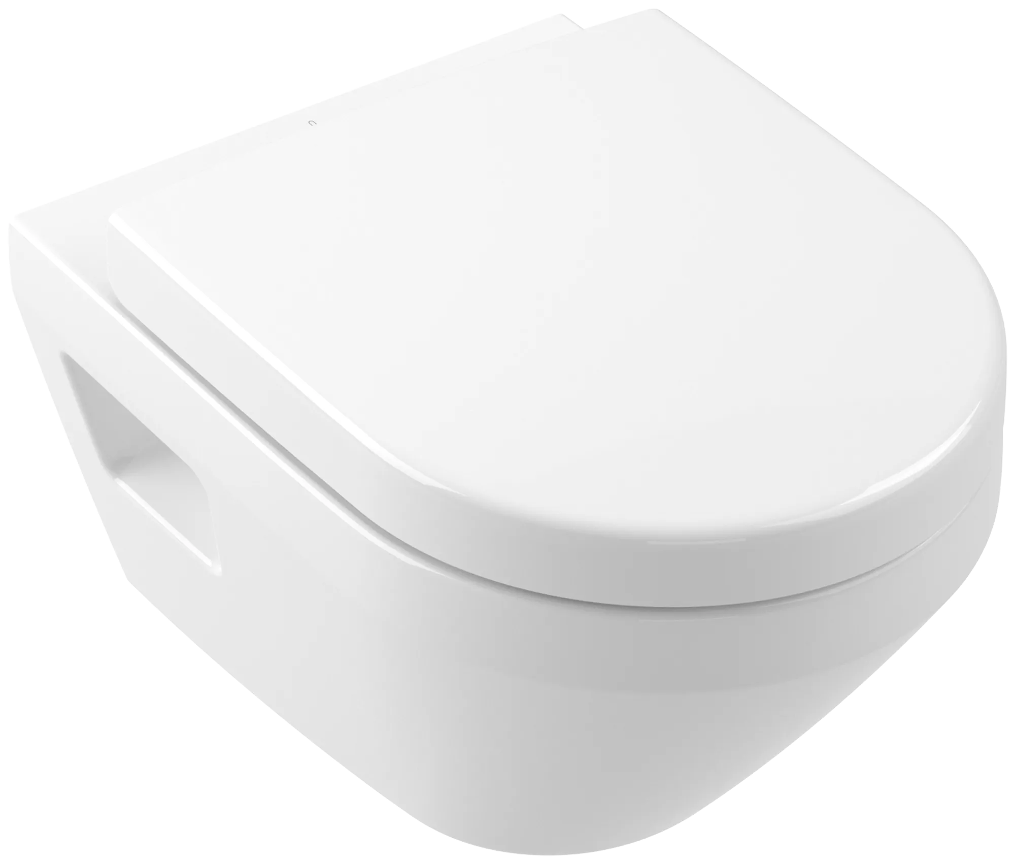 Wand-Tiefspül-WC TwistFlush „Architectura“ 35 × 35,5 × 48 cm in Weiß Alpin, Befestigung sichtbar, ohne Spülrand