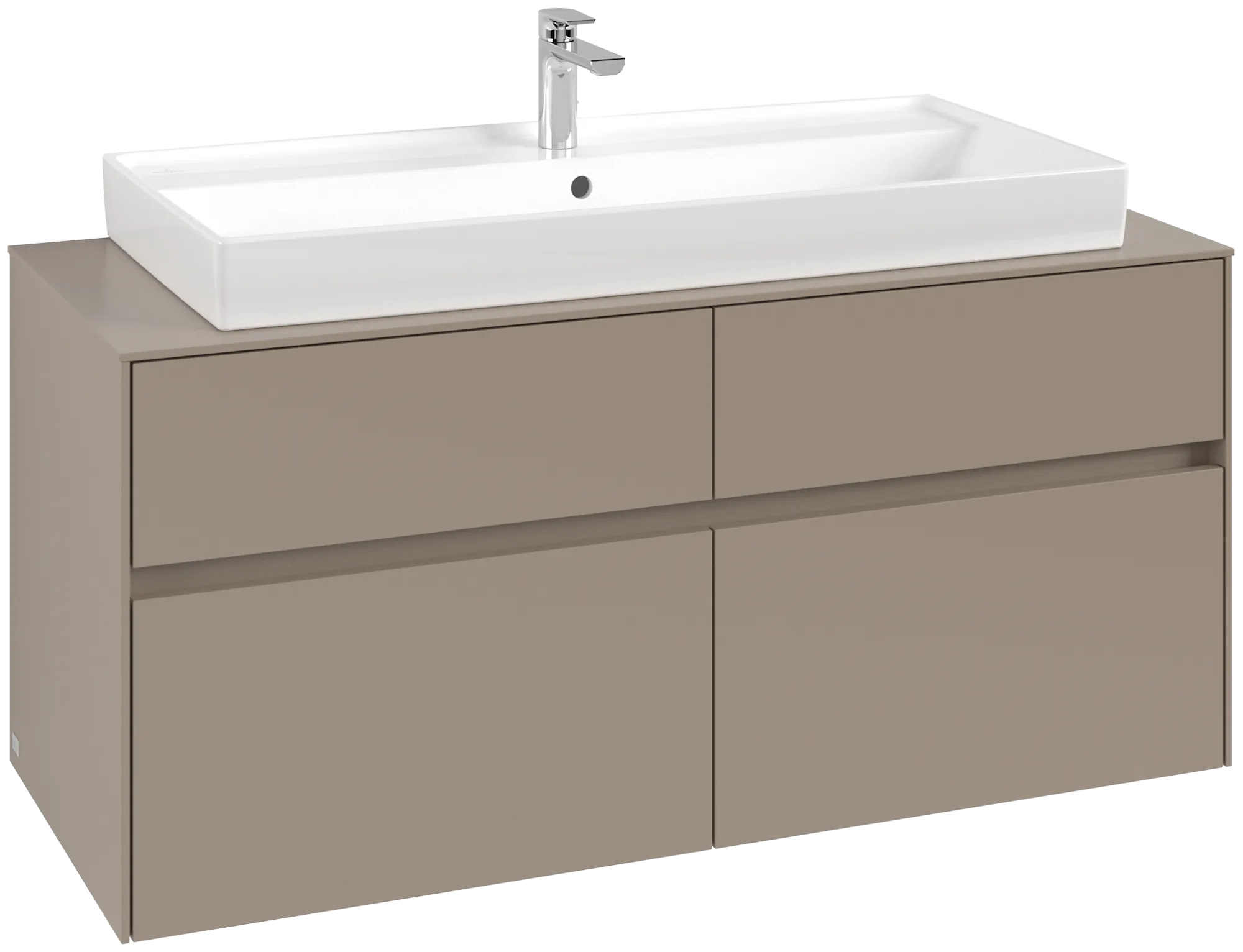 Villeroy & Boch Collaro Waschbeckenunterschrank C09100, 1200 x 548 x 500 mm, 4 Auszüge, taupe