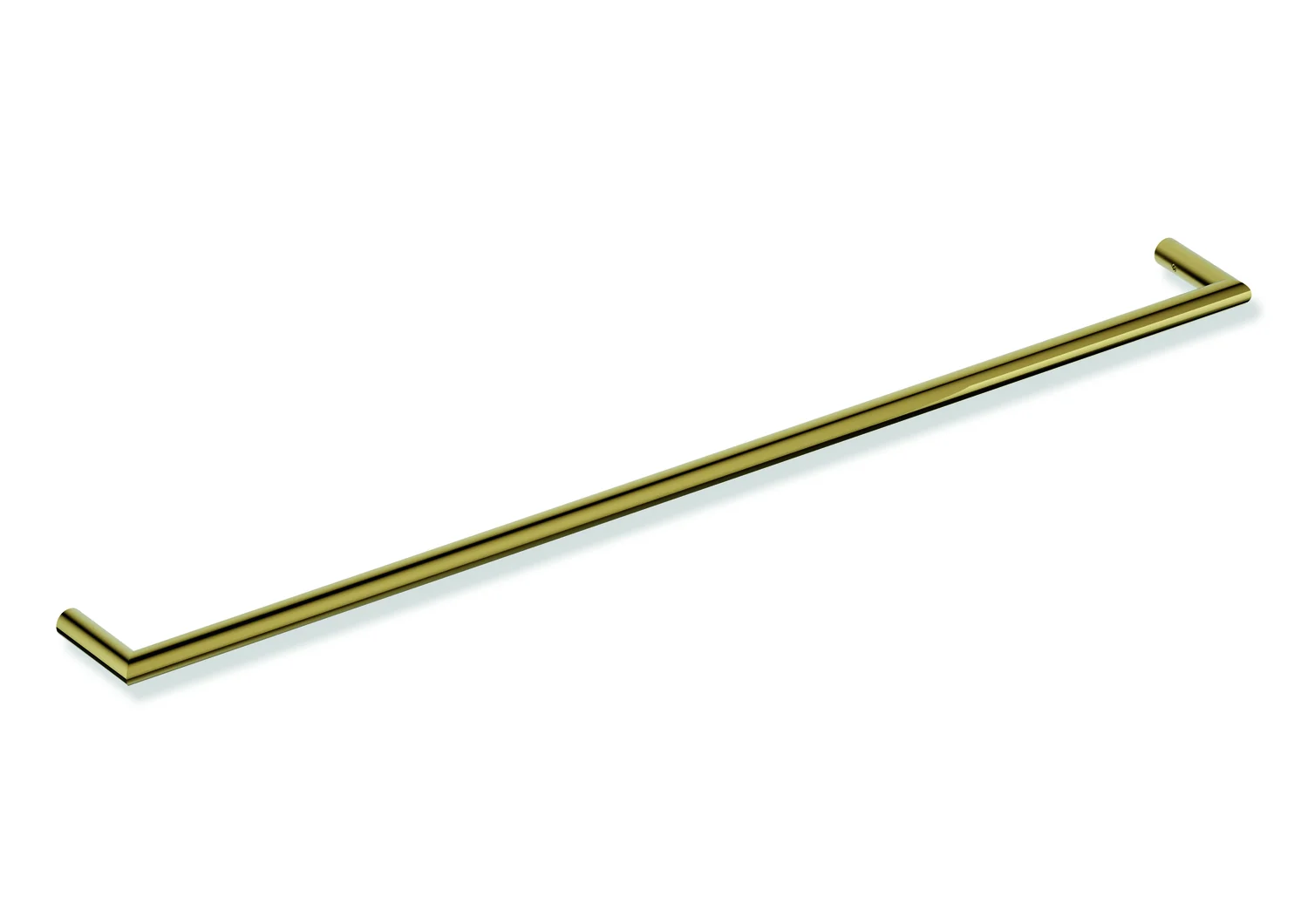 HEWI Badetuchhalter System 162, Edelstahl PVD gold glänzend, Achsmaß 800 mm, Tiefe 75 mm, Durchmesser 18 mm