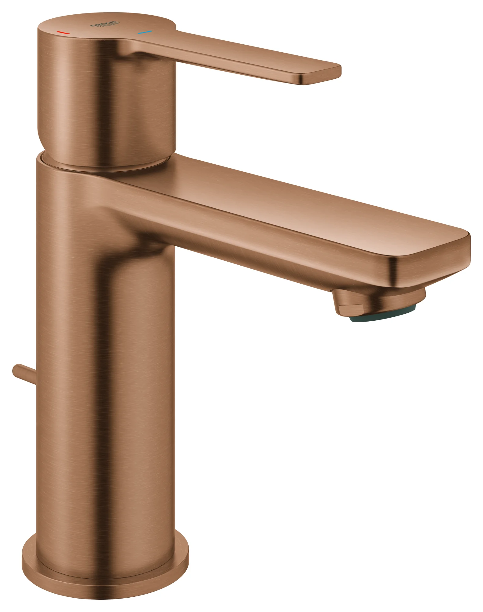 Einhand-Waschtischbatterie Lineare 23790_1, XS-Size, Einlochmontage, Energie-Spar-Funktion Mittelstellung kalt, Zugstangen-Ablaufgarnitur 1 1/4″