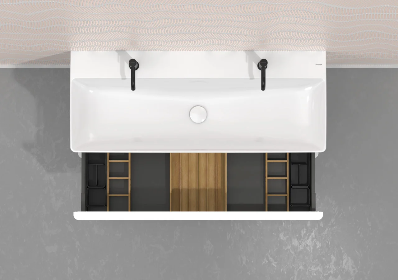Hansgrohe IntraStoris Schubkasteninneinteilung Modul, Eiche Natur, 140x340 mm, Massivholz, Lack matt Hansgrohe IntraStoris Schubkasteninneinteilung Modul, Eiche Natur, 140x340 mm, Massivholz, Lack matt