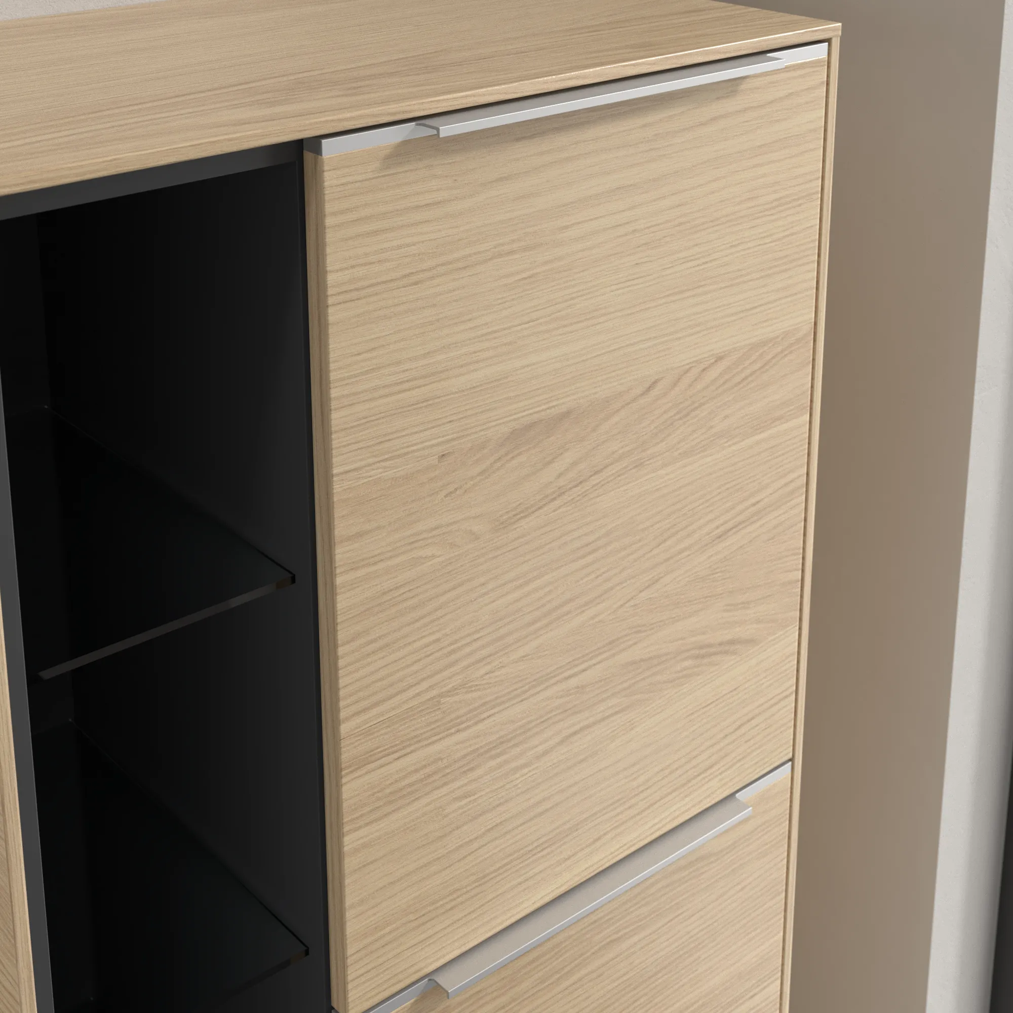 Villeroy & Boch Subway 3.0 Mittelschrank, eckig, Nordic Oak, 1200x574x346 mm, 2 Türen, SoftClosing Villeroy & Boch Subway 3.0 Mittelschrank, eckig, Nordic Oak, 1200x574x346 mm, 2 Türen, SoftClosing