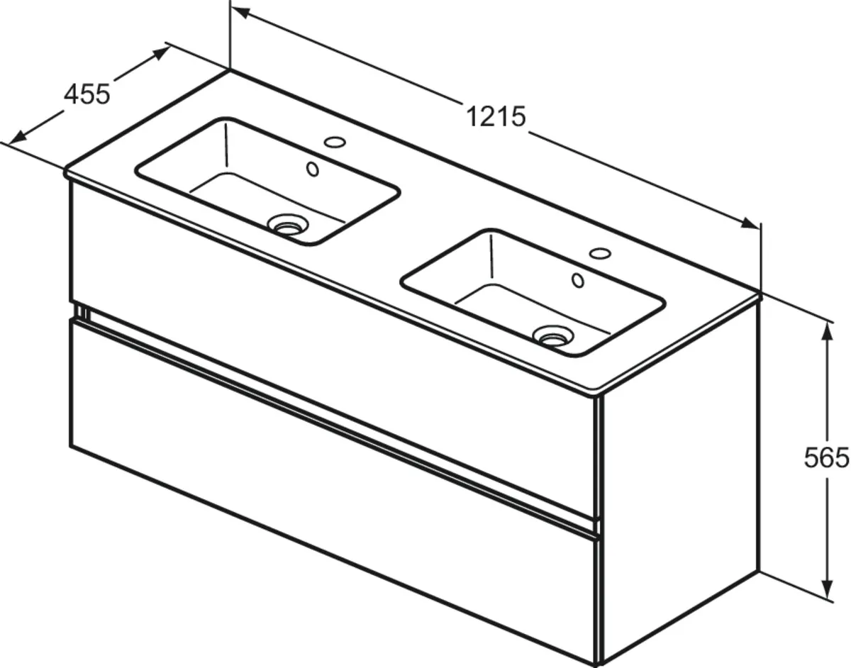 Möbelpaket Eurovit+ mit Waschtisch 121cm Weiß und Unterschrank 120cm 2 Auszüge Hochglanz grau lackiert
