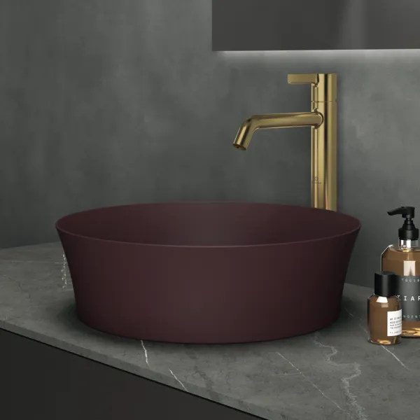 Waschtischarmatur Joy, mit verlängertem Sockel, ohne Ablaufgarnitur, Ausladung 170mm, Brushed Gold Waschtischarmatur Joy, mit verlängertem Sockel, ohne Ablaufgarnitur, Ausladung 170mm, Brushed Gold