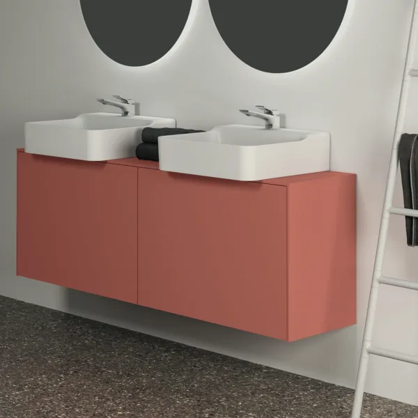 Ideal Standard Waschtischunterschrank „Conca“ 158,7 × 55 × 37,3 cm Sunset matt lackiert Ideal Standard Waschtischunterschrank „Conca“ 158,7 × 55 × 37,3 cm Sunset matt lackiert