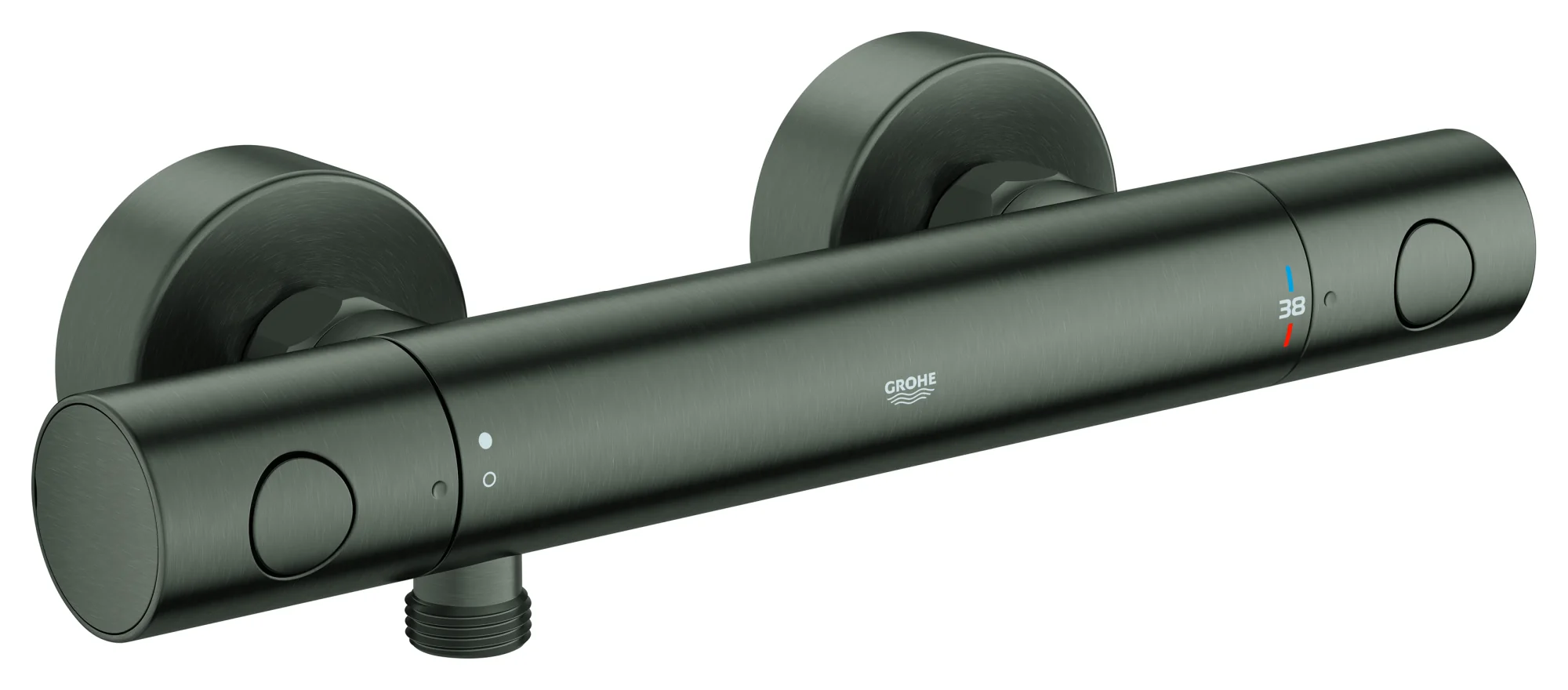 Grohe Grohtherm 800 Cosmopolitan - Thermostat-Brausebatterie, Wandmontage, hard graphite gebürstet Grohe Grohtherm 800 Cosmopolitan - Thermostat-Brausebatterie, Wandmontage, hard graphite gebürstet