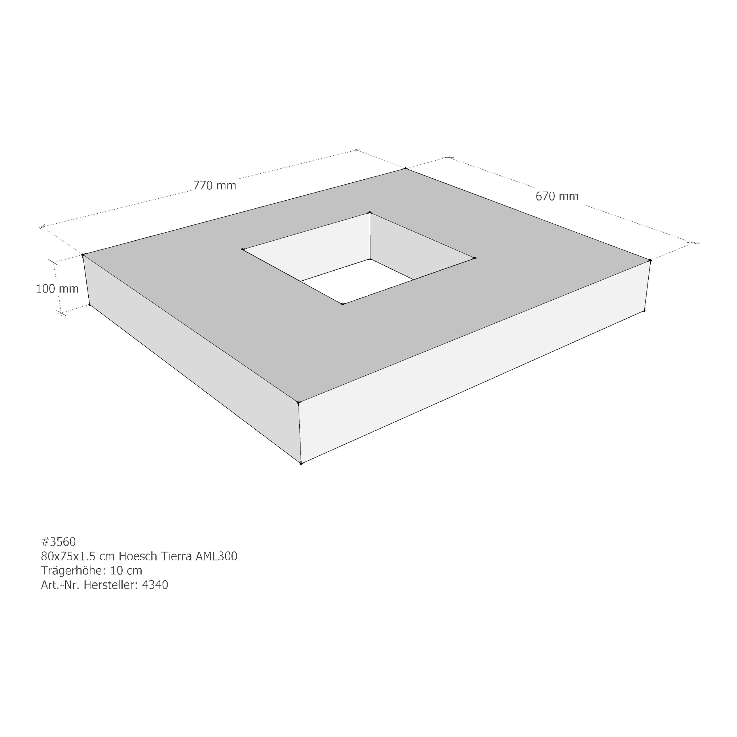 Duschwannenträger für Hoesch Tierra 80 × 75 × 1,5 cm Duschwannenträger für Hoesch Tierra 80 × 75 × 1,5 cm