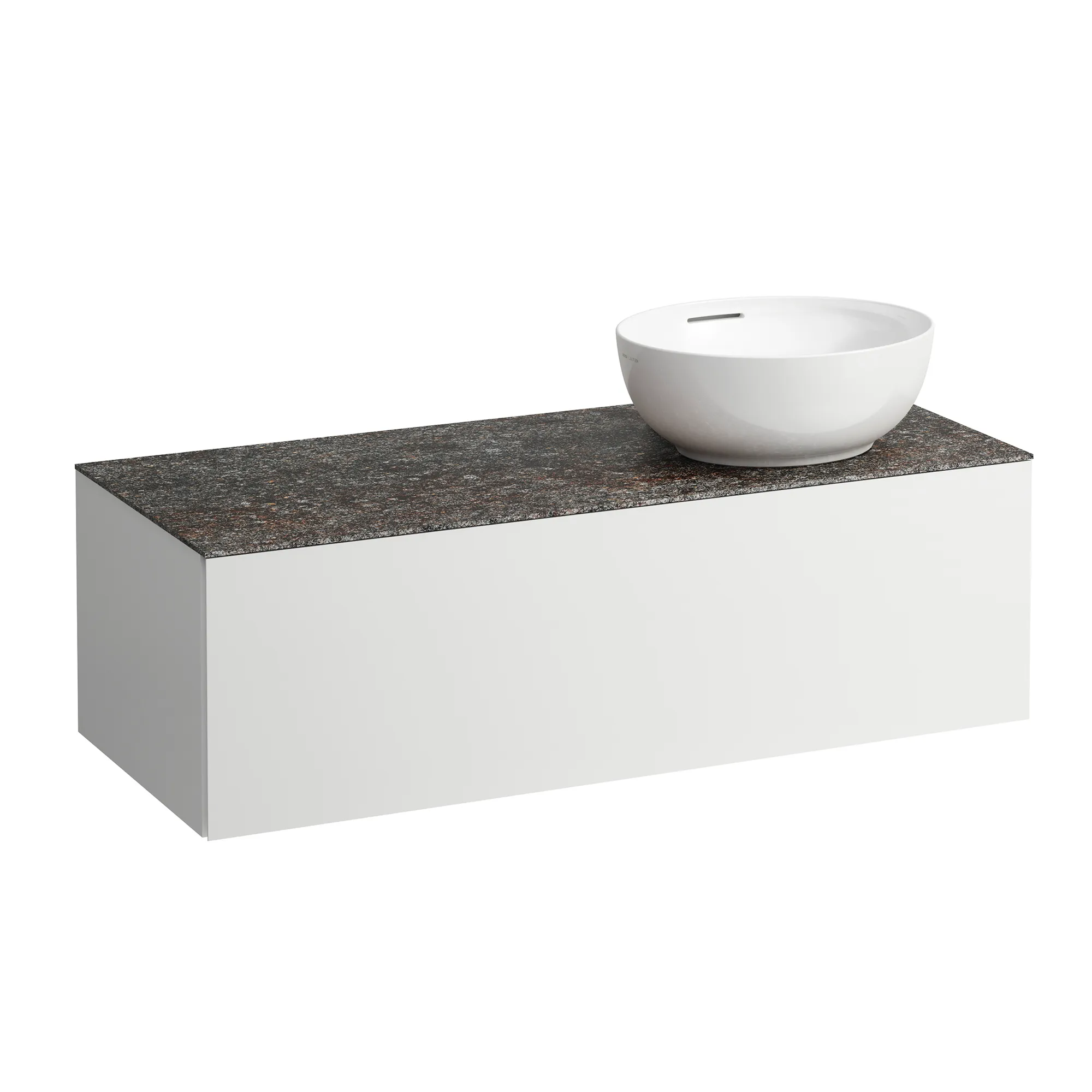 Schubladenelement (Waschtischunterbau+Waschtischplatte) ILBAGNOALESSI 500x1200x370 1 Schublade integrierte versteckte Griffe seitlich Vollauszug Soft-Close Ausschnitt rechts Marrone Naturale Top passend zu Waschtisch H818975/6 H818977/8 Weiß matt Schubladenelement (Waschtischunterbau+Waschtischplatte) ILBAGNOALESSI 500x1200x370 1 Schublade integrierte versteckte Griffe seitlich Vollauszug Soft-Close Ausschnitt rechts Marrone Naturale Top passend zu Waschtisch H818975/6 H818977/8 Weiß matt