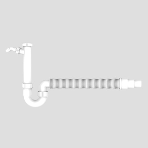 Rohrgeruchverschluss G1 1/2 × 40/50, flexibler Schlauch, Geräteanschluß