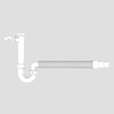 Rohrgeruchverschluss G1 1/2 × 40/50, flexibler Schlauch, Geräteanschluß Rohrgeruchverschluss G1 1/2 × 40/50, flexibler Schlauch, Geräteanschluß