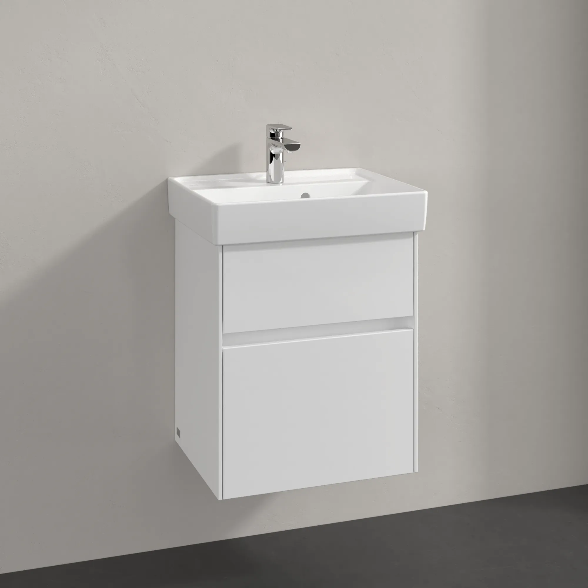 Villeroy & Boch Waschtischunterschrank „Collaro“ 460 × 546 × 374 mm Glossy White, für Becken mittig, ohne Beleuchtung
