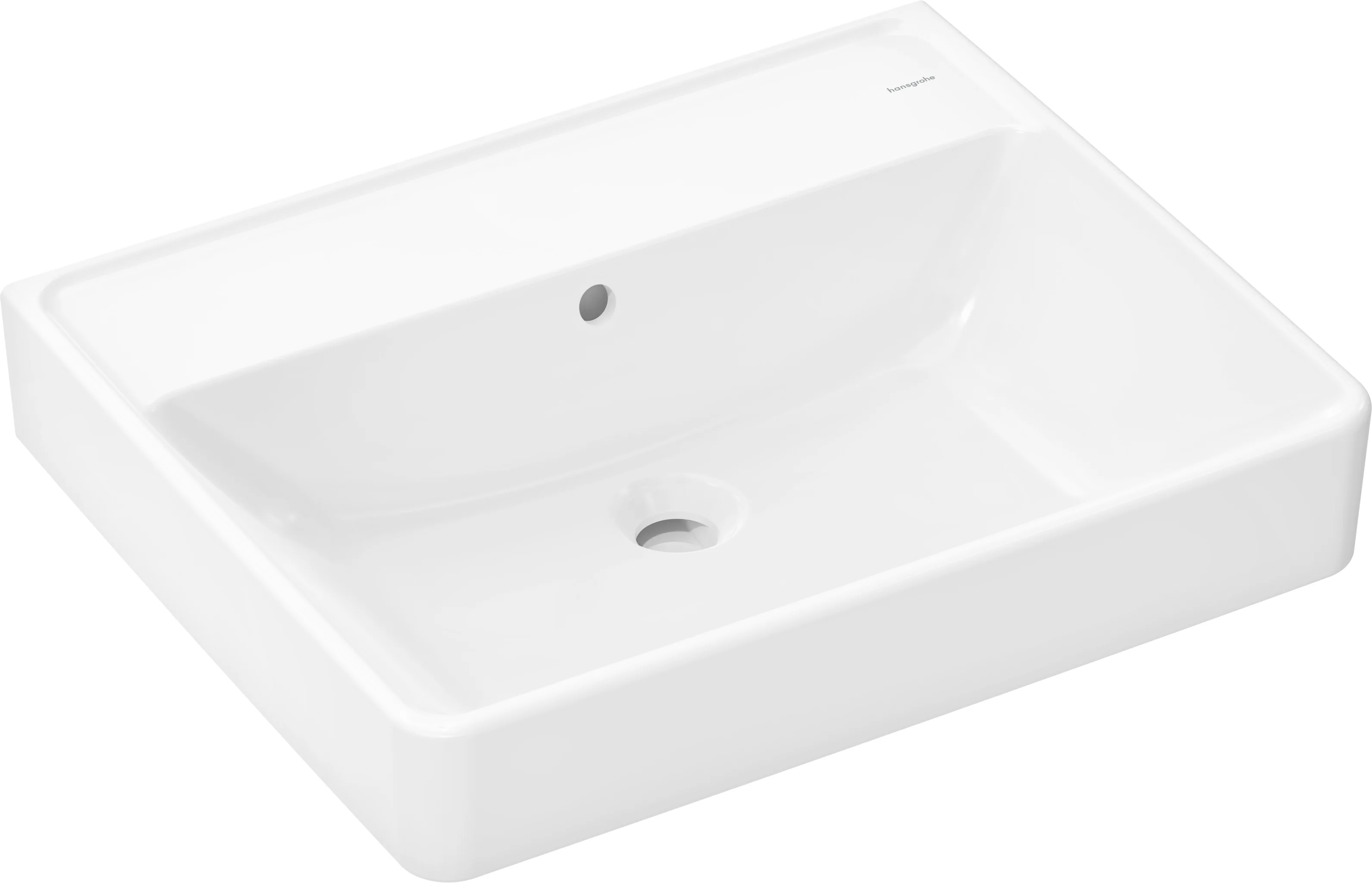 Hansgrohe Xanuia Q Waschtisch 600x480 mm, glänzend, wandhängend, mit Überlauf, ohne Hahnloch