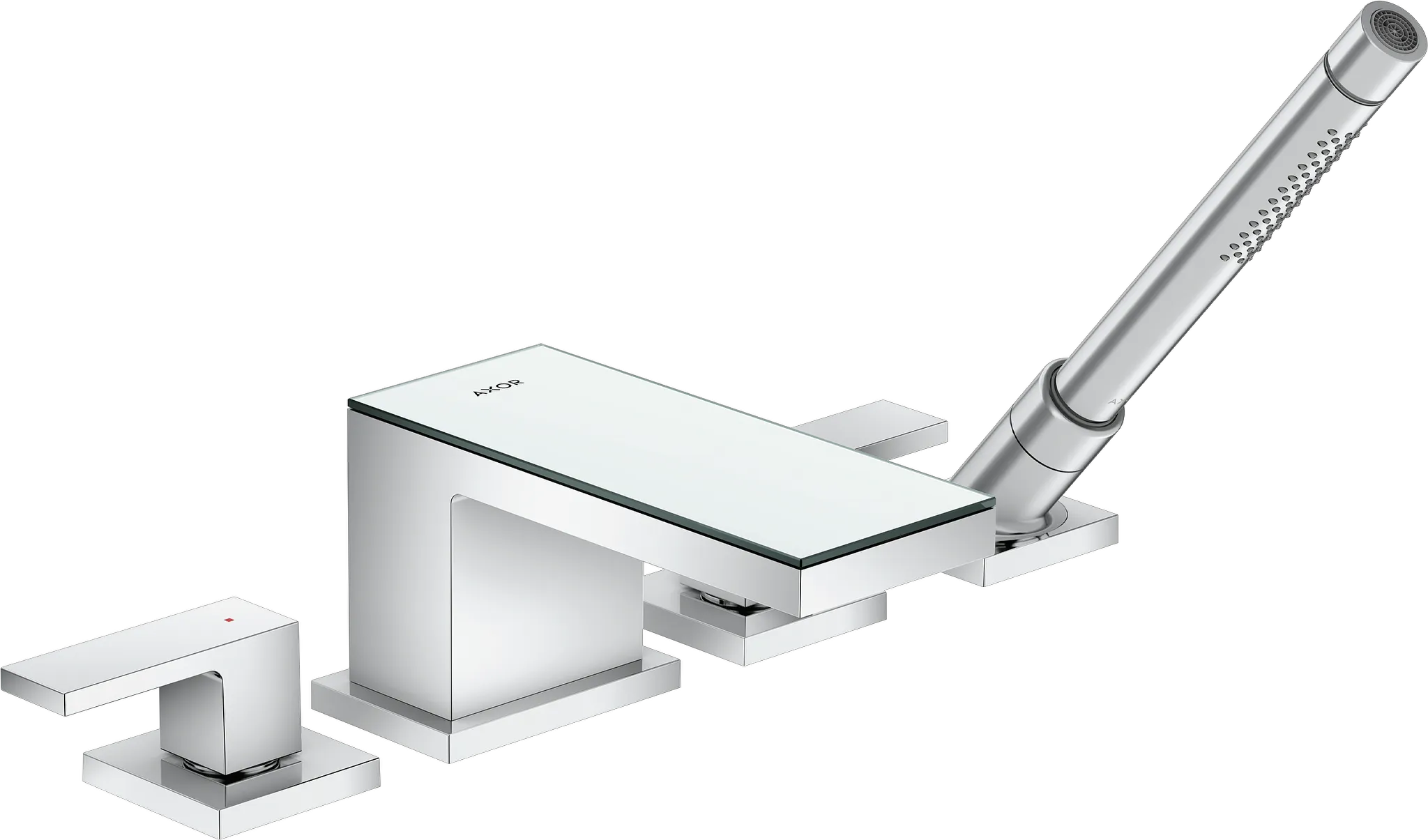 Hansgrohe AXOR MyEdition 4-Loch Wannenrandarmatur, Chrom/Spiegelglas Farbe: Chrom Hansgrohe AXOR MyEdition 4-Loch Wannenrandarmatur, Chrom/Spiegelglas Farbe: Chrom