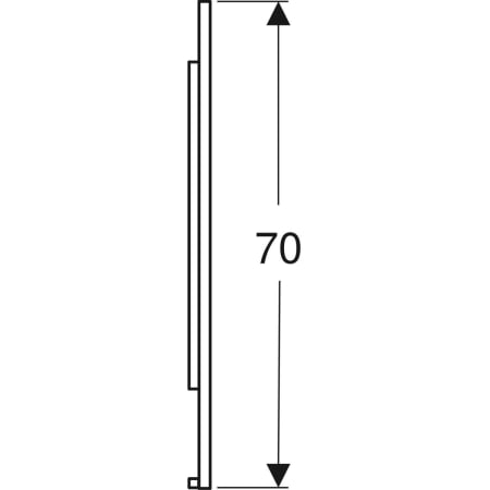 Geberit Spiegel „Option“ in schwarz matt / pulverbeschichtet matt