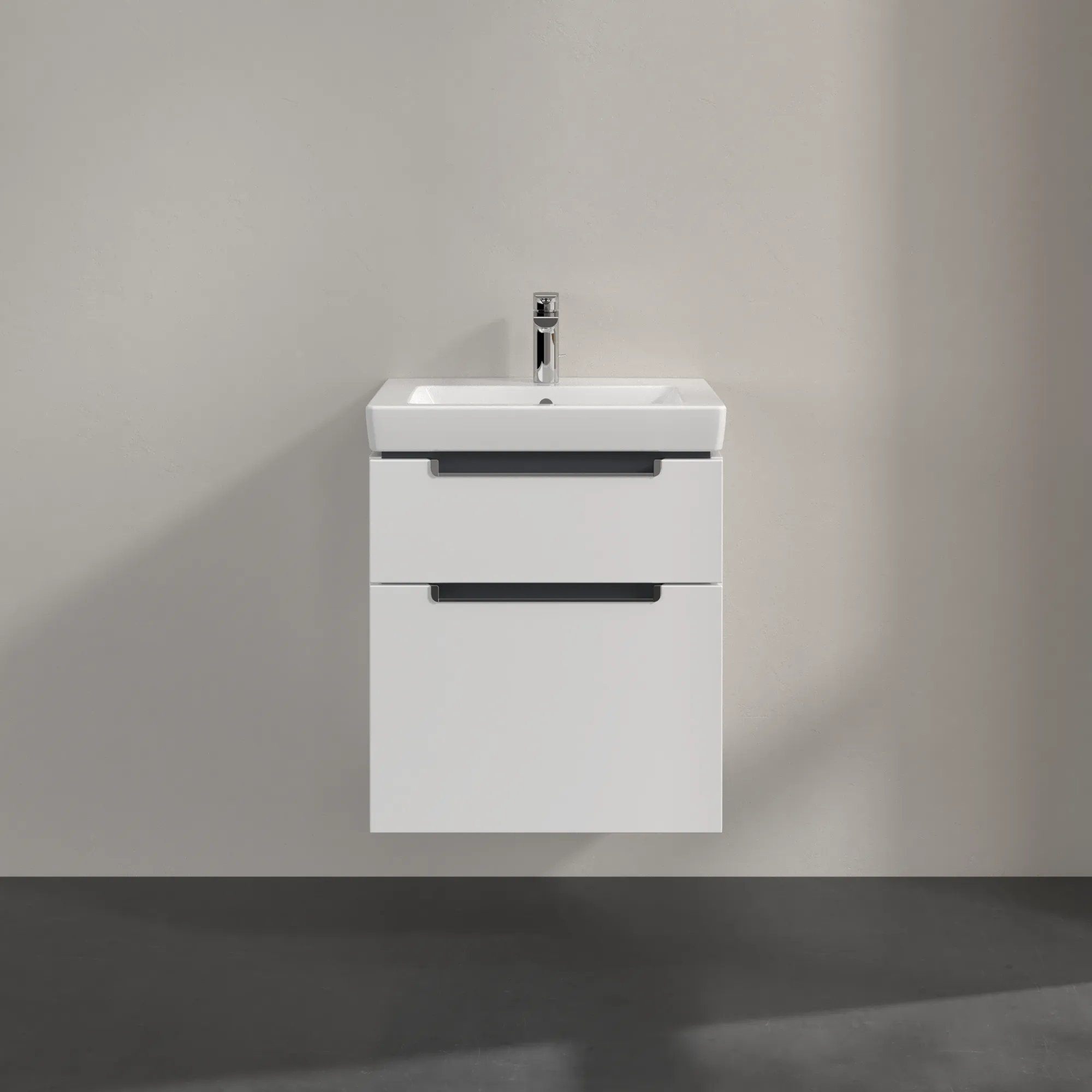 Villeroy & Boch Waschtischunterschrank „Subway 2.0“ 537 × 590 × 423 mm Weiß Matt, für Becken mittig, ohne Beleuchtung