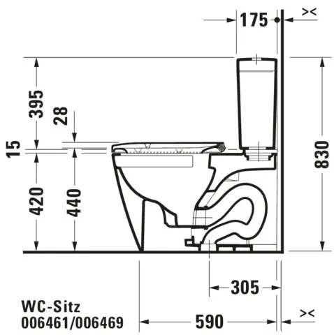 Duravit WC-Sitz „Happy D.2“ 36,7 × 48,9 × 4,3 cm