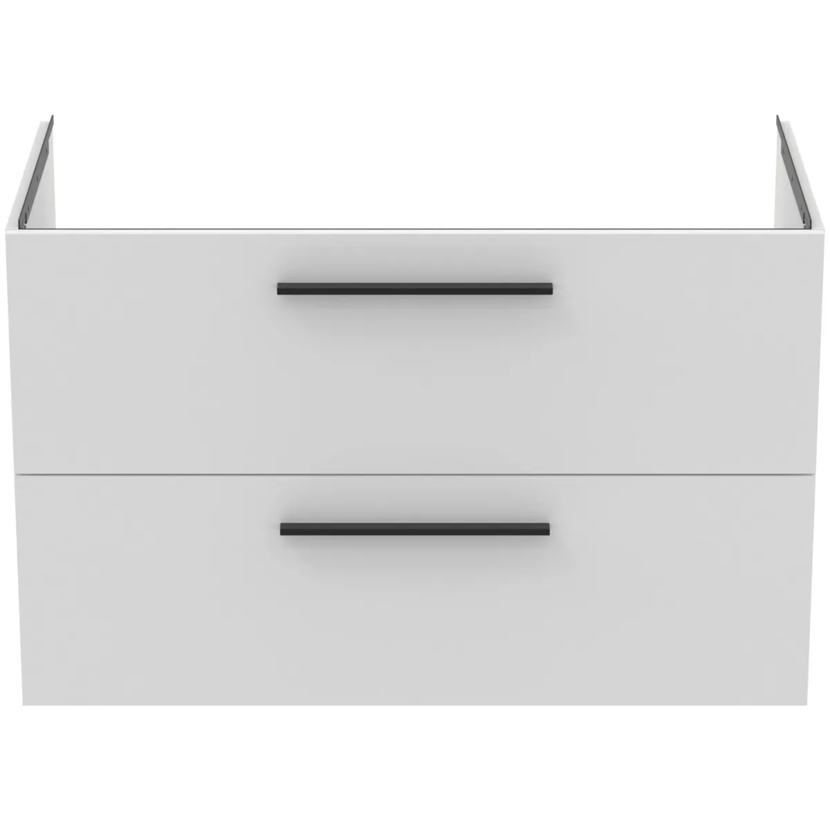 Möbelwaschtischunterschrank i.life B 2 Auszüge Siphonausschnitt auf der rechten Seite 1000x505x630mm Weiß matt