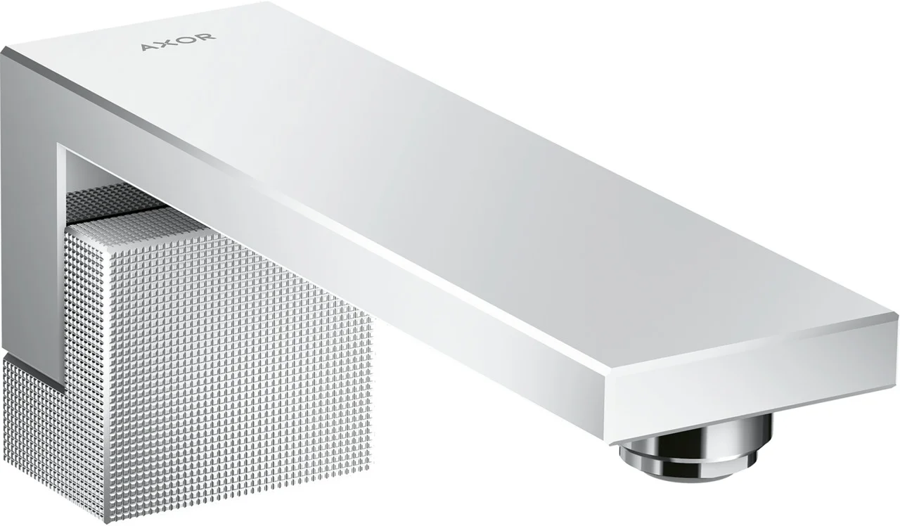 Hansgrohe AXOR Edge Wanneneinlauf Diamantschliff Chrom, Ausladung 190 mm, Wandmontage, max. Durchflussmenge 23 l/min bei 3 bar, Anschluss G 1/2, Normalstrahl