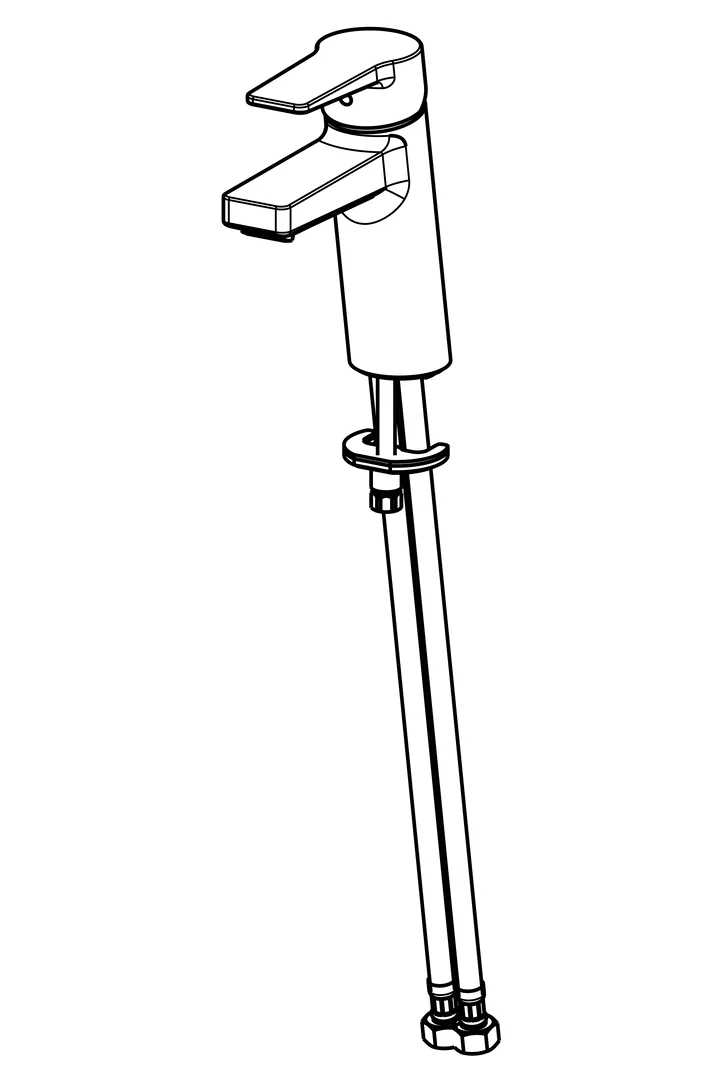 HansaTWIST Waschtischarmatur HansaTWIST XL 0902 Ausladung 123 mm DN15 Chrom
