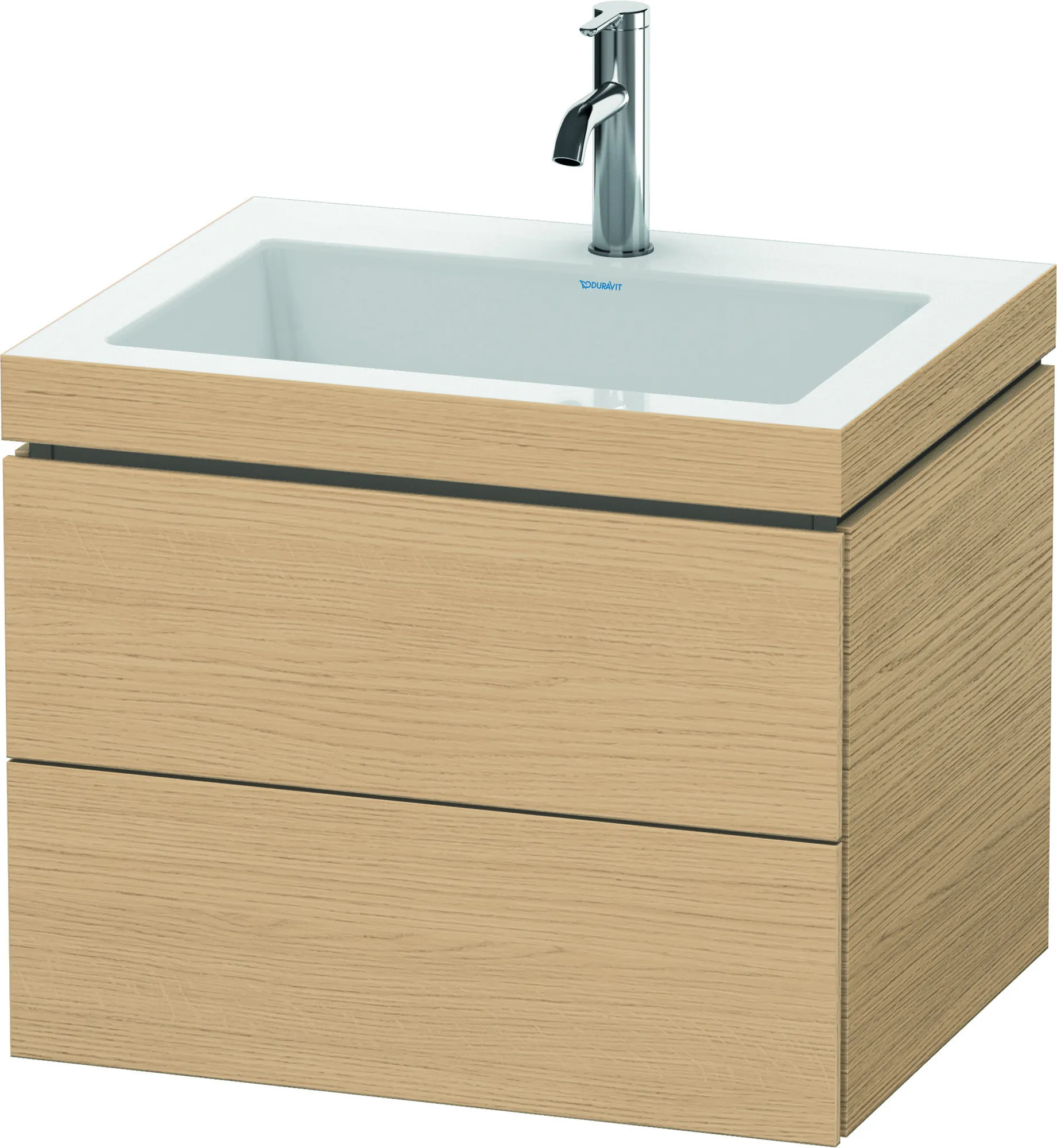 Duravit Möbelset c-shaped Set wandhängend wandhängend „L-Cube“ 60 × 50 × 48 cm Eiche Natur