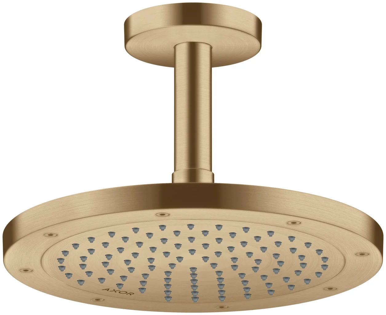 Hansgrohe AXOR ShowerSolutions Kopfbrause 245 1jet Brushed Bronze, 245 mm, verstellbarer Winkel, abnehmbar zur Reinigung, G 1/2 Anschluss