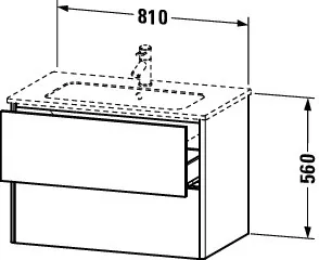 Duravit Waschtischunterschrank wandhängend „XSquare“ 81 × 56 × 47,8 cm