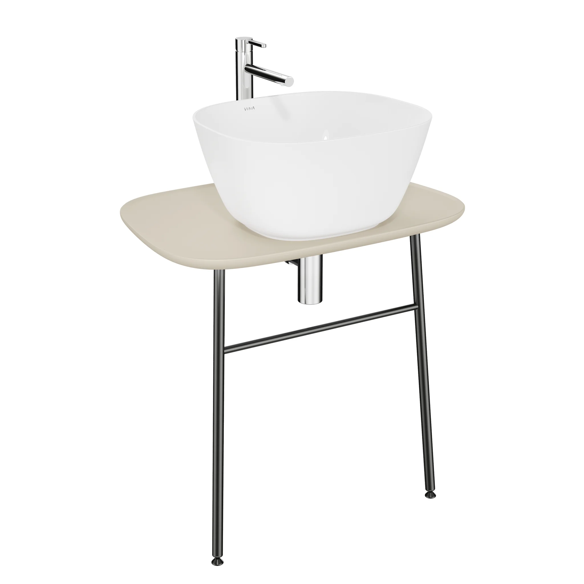 VitrA Plural Waschtischunterbau flach wandgebunden Sandbeige Matt, Breite 69 cm, Höhe 66 cm VitrA Plural Waschtischunterbau flach wandgebunden Sandbeige Matt, Breite 69 cm, Höhe 66 cm