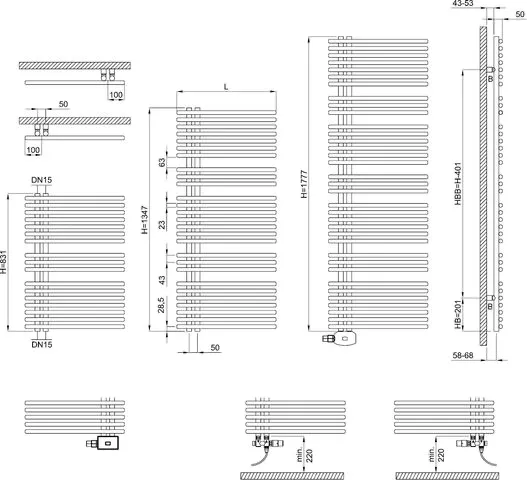 Asymo, Badheizkörper Serie BY1, für Zentralheizung (zusätzliche Ausstattung mit Elektroheizstab) und für die Erwärmung von Handtüchern und Textilien. Gerade Horizontal-Rundrohre 23 mm im Spezialschweißverfahren energiesparend mit den vertikalen Rundrohre Asymo, Badheizkörper Serie BY1, für Zentralheizung (zusätzliche Ausstattung mit Elektroheizstab) und für die Erwärmung von Handtüchern und Textilien. Gerade Horizontal-Rundrohre 23 mm im Spezialschweißverfahren energiesparend mit den vertikalen Rundrohre