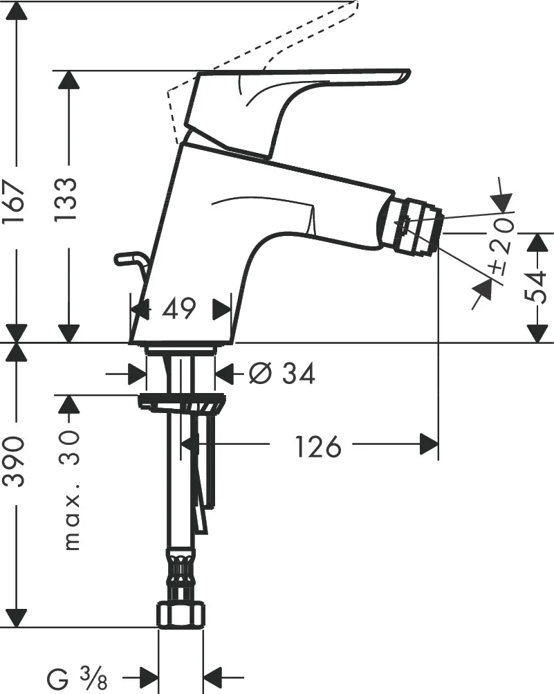 Bidetmischer Focus chrom Bidetmischer Focus chrom