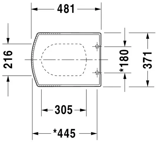 Duravit WC-Sitz „Caro“ 37,1 × 48,1 × 5,6 cm