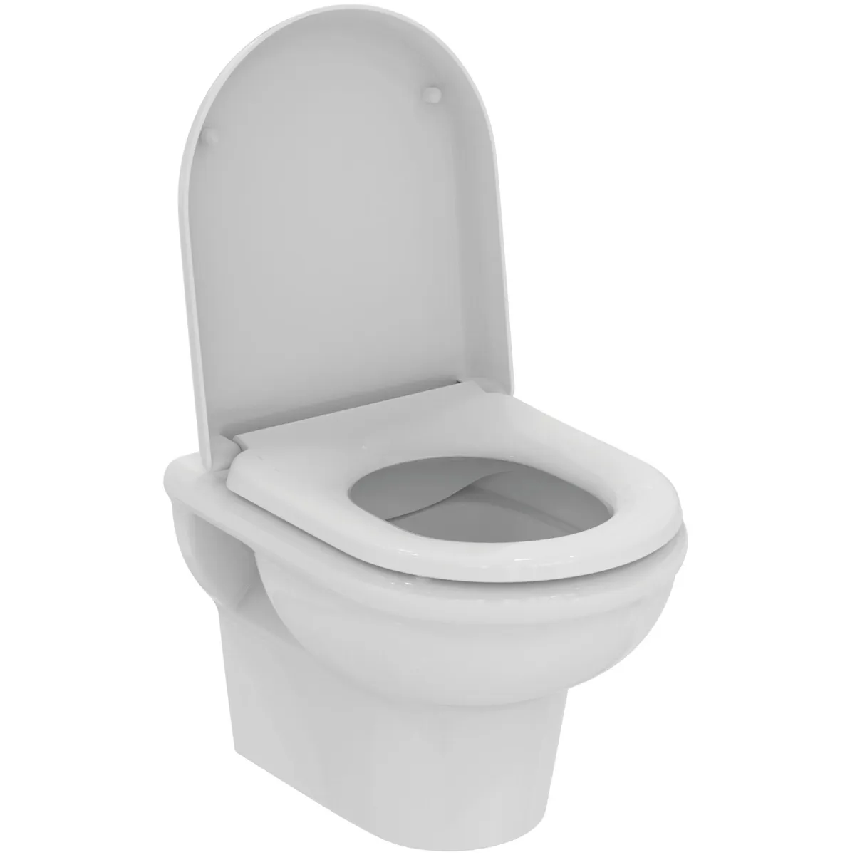 Wand-WC-Kombipaket Exacto, ohne Spülrand, mit Softclosing, 355x480x350mm, Weiß