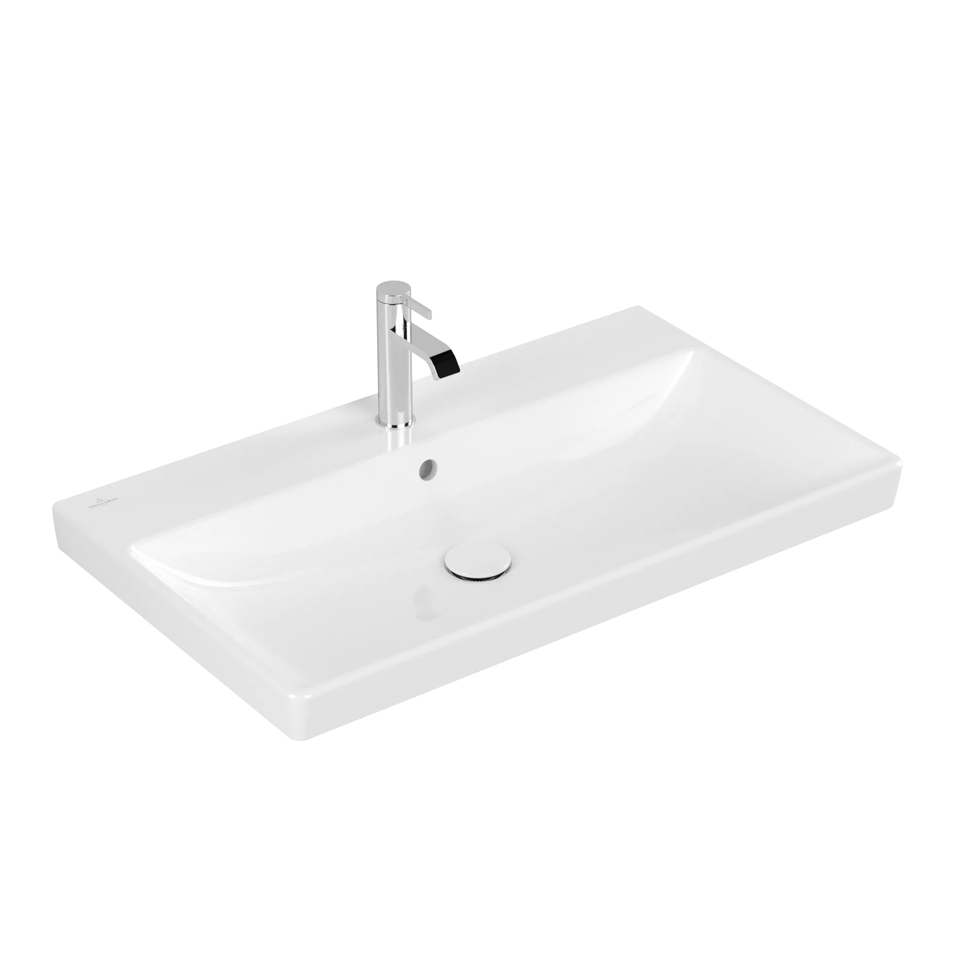 Villeroy & Boch Wandwaschtisch „Avento“ 800 × 470 × 165 mm, für Becken mittig, Hahnlochposition mittig, mit Hahnlochbohrung in Weiß Alpin Becken: mittig / Farbe: Weiß Alpin / Größe: 80 × 47 cm / Hahnlochbohrung: mit 1×1 Hahnlochbohrung / Hahnlochposition: mittig / Oberflächenveredelung: ohne Oberflächenveredelung / Überlauf: mit Überlauf Villeroy & Boch Wandwaschtisch „Avento“ 800 × 470 × 165 mm, für Becken mittig, Hahnlochposition mittig, mit Hahnlochbohrung in Weiß Alpin Becken: mittig / Farbe: Weiß Alpin / Größe: 80 × 47 cm / Hahnlochbohrung: mit 1×1 Hahnlochbohrung / Hahnlochposition: mittig / Oberflächenveredelung: ohne Oberflächenveredelung / Überlauf: mit Überlauf