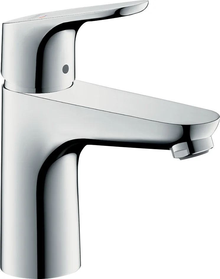 Hansgrohe Waschtischmischer Focus CoolStart, Chrom, Ausladung 119 mm, Auslaufhöhe 94 mm, Hebelgriff, Normalstrahl, max. Durchfluss 5 l/min, Keramikmischsystem, einstellbare Temperaturbegrenzung, für Durchlauferhitzer geeignet, Anschluss G 3/8, DN15