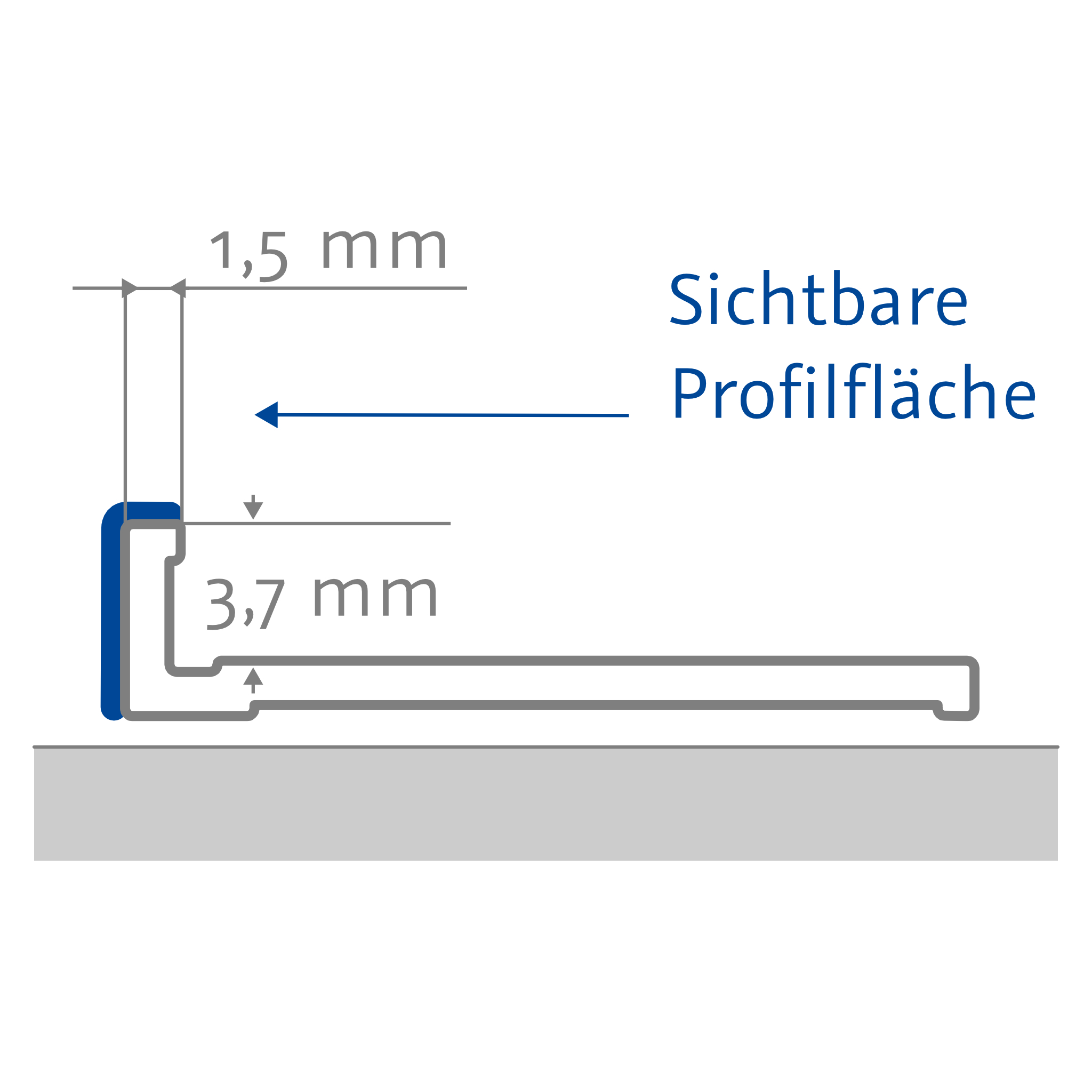 HSK Abschlussprofil flächenbündig „RenoDeco“ für RenoDeco Wandverkleidungssystem in Schwarz (matt) (2,55 Meter)