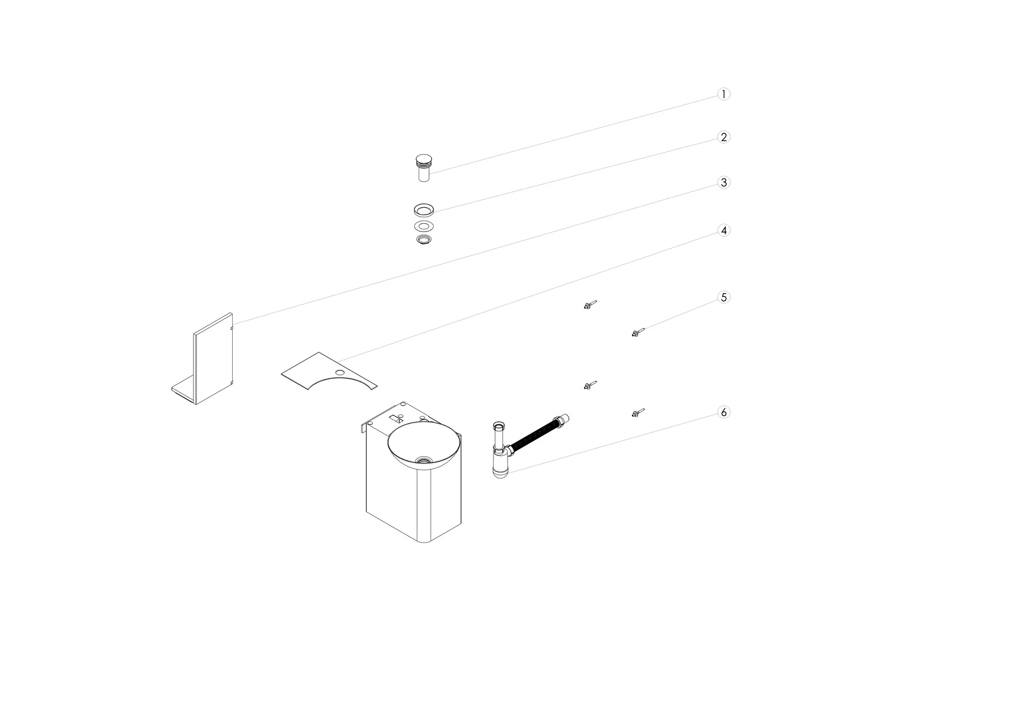 Alape Waschplatz Insert2 5242000 Anthrazit Braun