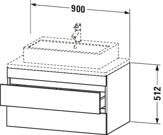Duravit Waschtischunterschrank wandhängend „DuraStyle“ 90 × 51,2 × 54,8 cm