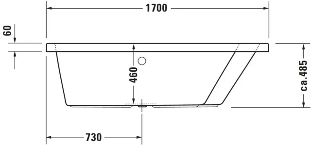 Duravit Whirlwanne „Paiova“ sonderform 170 × 130 cm, rechts