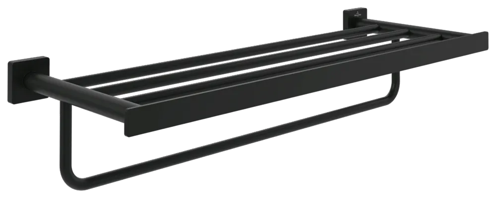 Villeroy & Boch Handtuchhalter „Elements-Striking“, Befestigung verdeckt in Matt Black