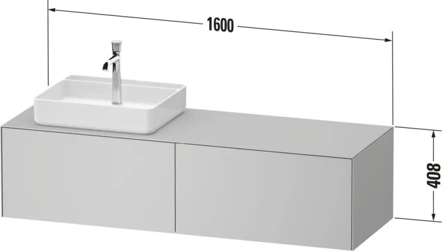 Duravit Waschtischunterschrank wandhängend „White Tulip“ 160 × 40,8 × 55 cm Duravit Waschtischunterschrank wandhängend „White Tulip“ 160 × 40,8 × 55 cm