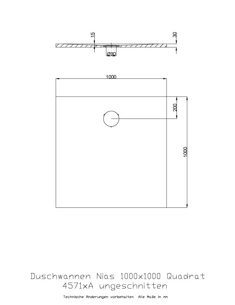 Hoesch Nias Duschwanne Mineralguss Solique Steingrau 1000x1000x35 Hoesch Nias Duschwanne Mineralguss Solique Steingrau 1000x1000x35