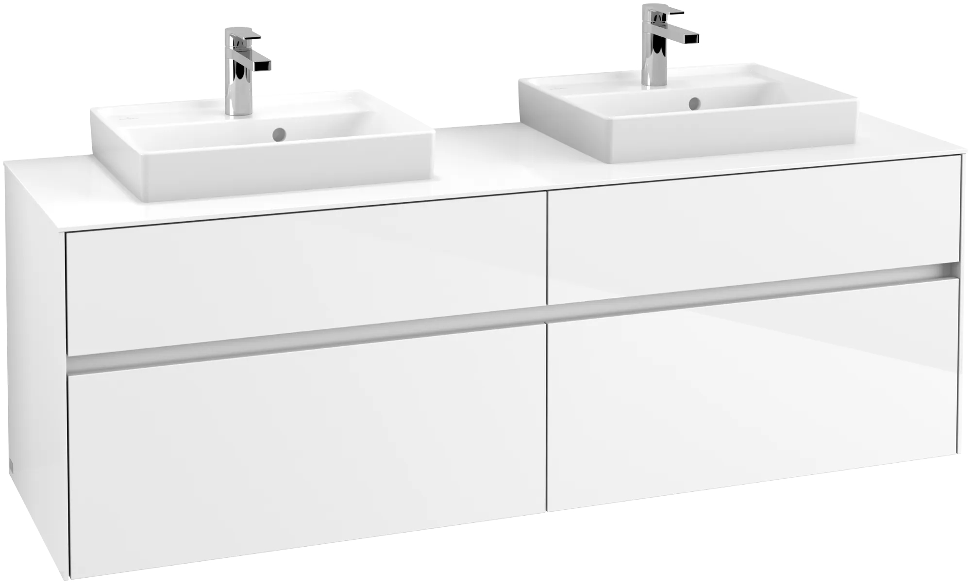 Villeroy & Boch Collaro Waschbeckenunterschrank C02100 1600x548x500mm Glossy White Villeroy & Boch Collaro Waschbeckenunterschrank C02100 1600x548x500mm Glossy White