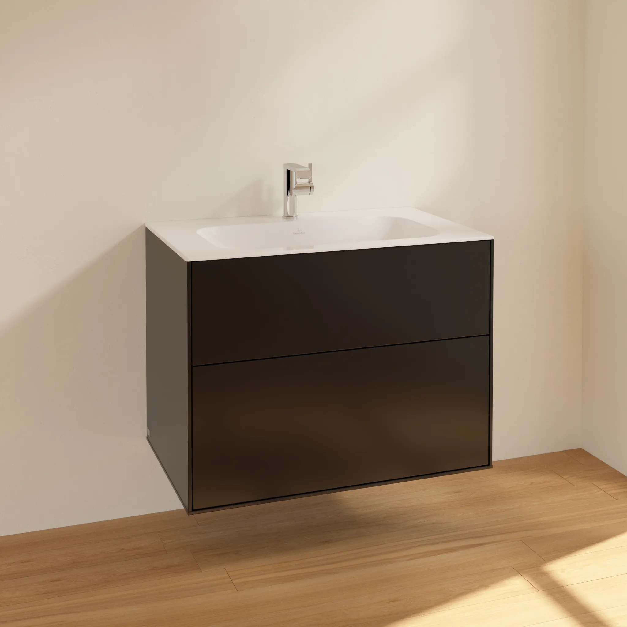 Villeroy & Boch Finion Waschbeckenunterschrank F01, 796x591x498mm, Black Matt Lacquer Villeroy & Boch Finion Waschbeckenunterschrank F01, 796x591x498mm, Black Matt Lacquer