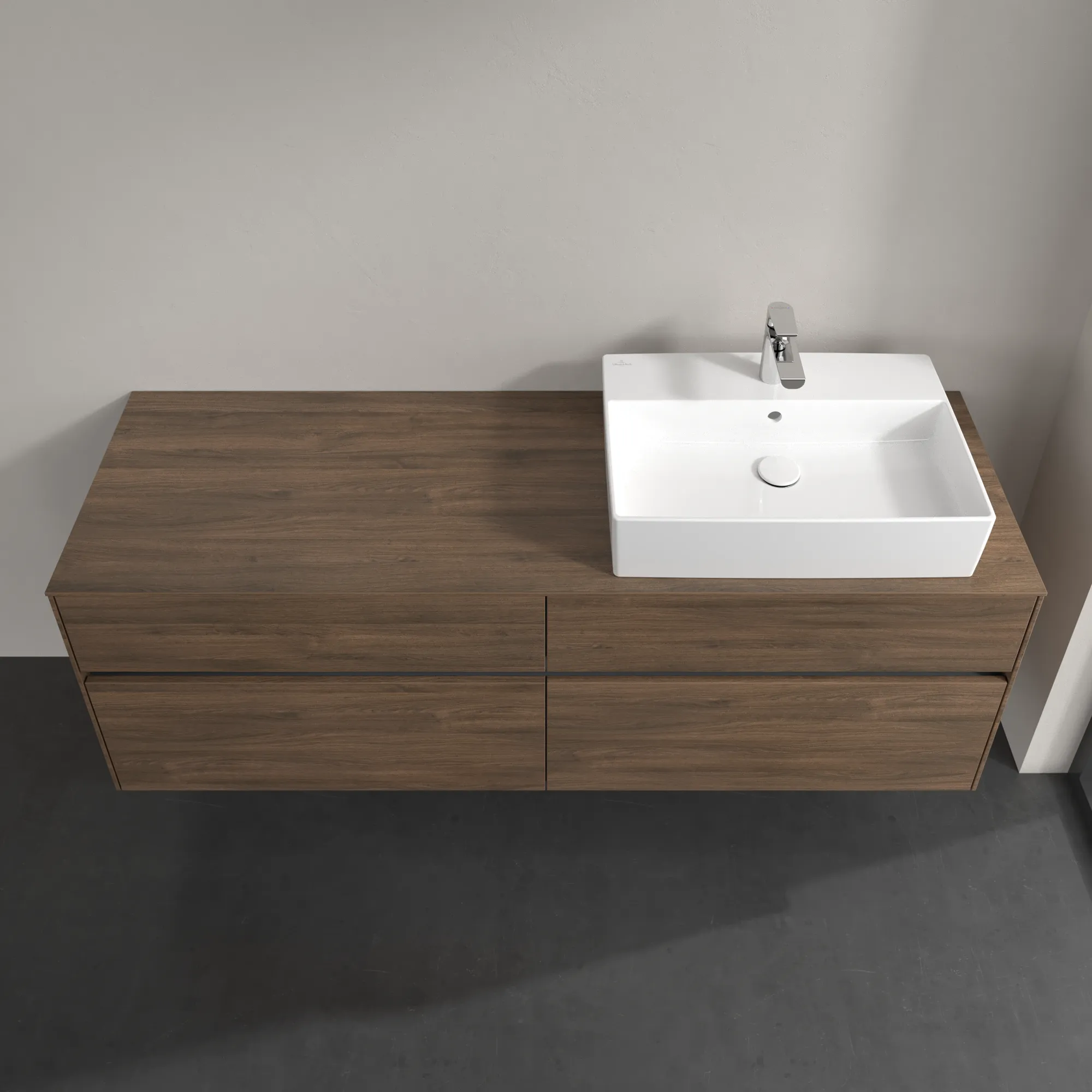 Villeroy & Boch Waschbeckenunterschrank Collaro Arizona Oak, 1600x548x500 mm, Eckig mit SoftClosing, 4 Auszüge Villeroy & Boch Waschbeckenunterschrank Collaro Arizona Oak, 1600x548x500 mm, Eckig mit SoftClosing, 4 Auszüge