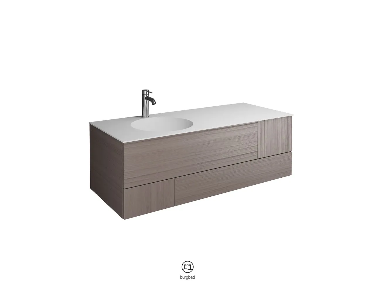 burgbad Coco HGL Waschtischset SFHR120 Mineralguss