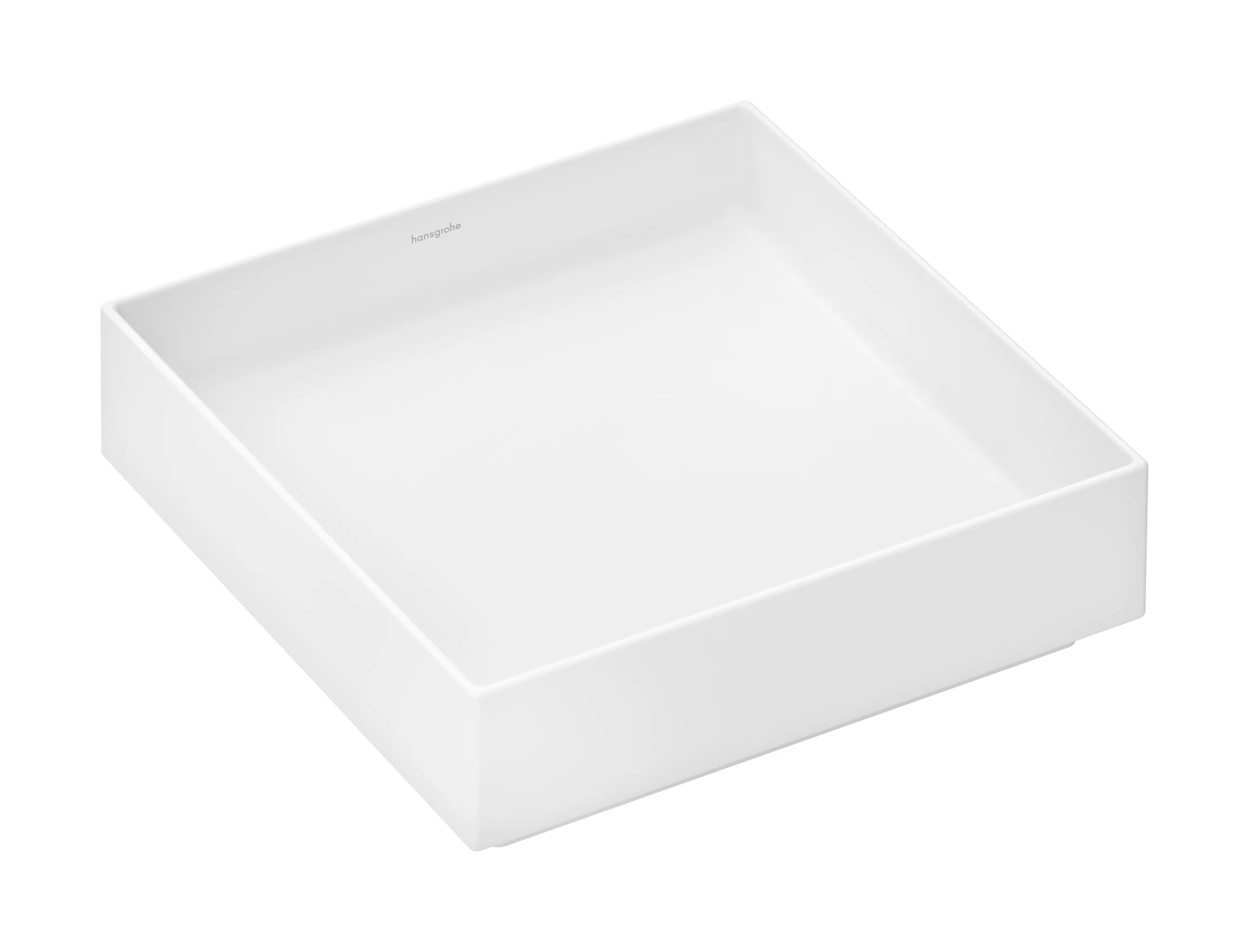 Hansgrohe Aufsatzwaschtisch Xuniva Evo E, matt, 400x400 mm, 120 mm Höhe, ohne Hahnloch und Überlauf