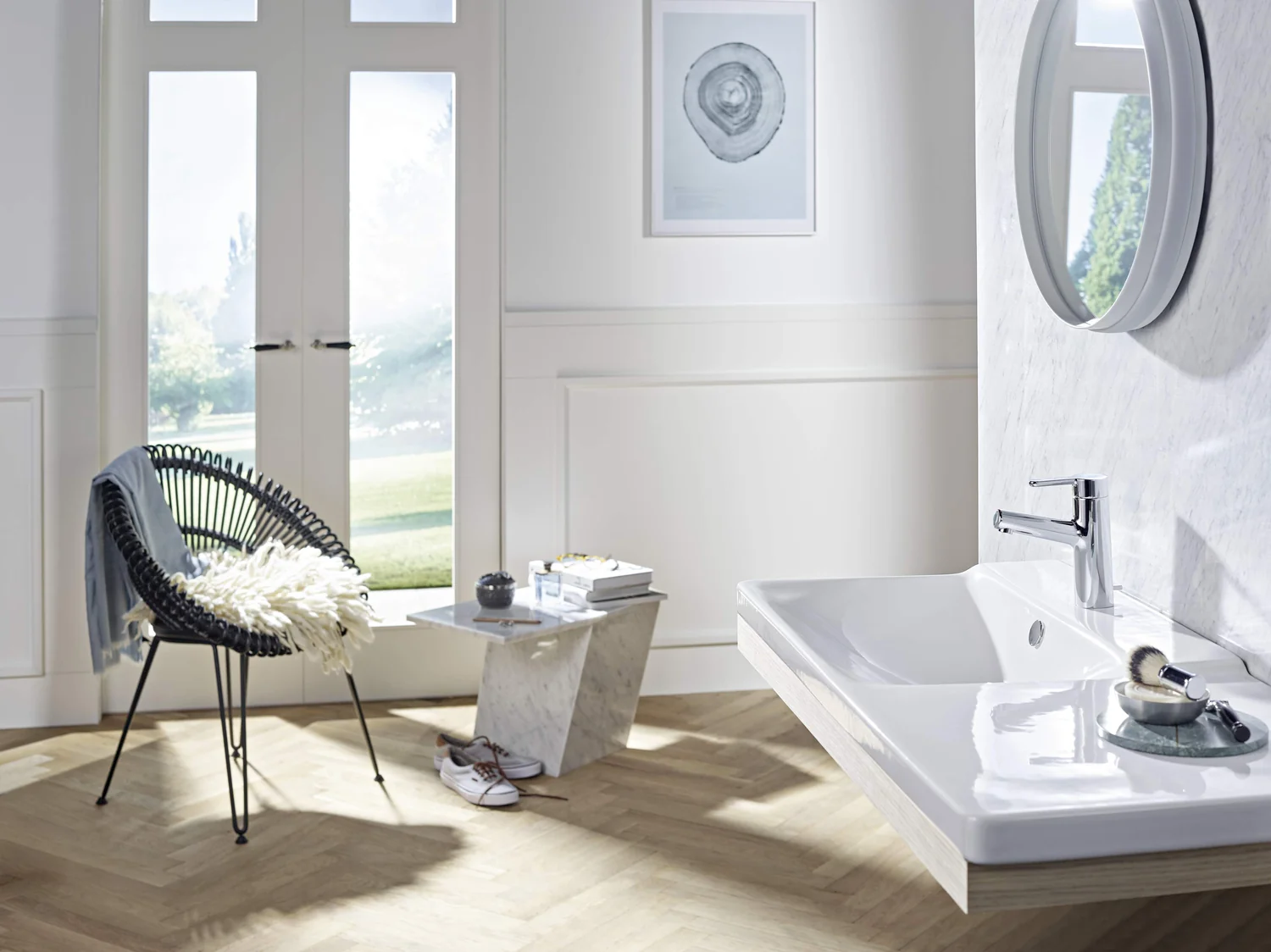 HansaDESIGNO Style Waschtischarmatur Einhebelmischer Chrom HansaDESIGNO Style Waschtischarmatur Einhebelmischer Chrom