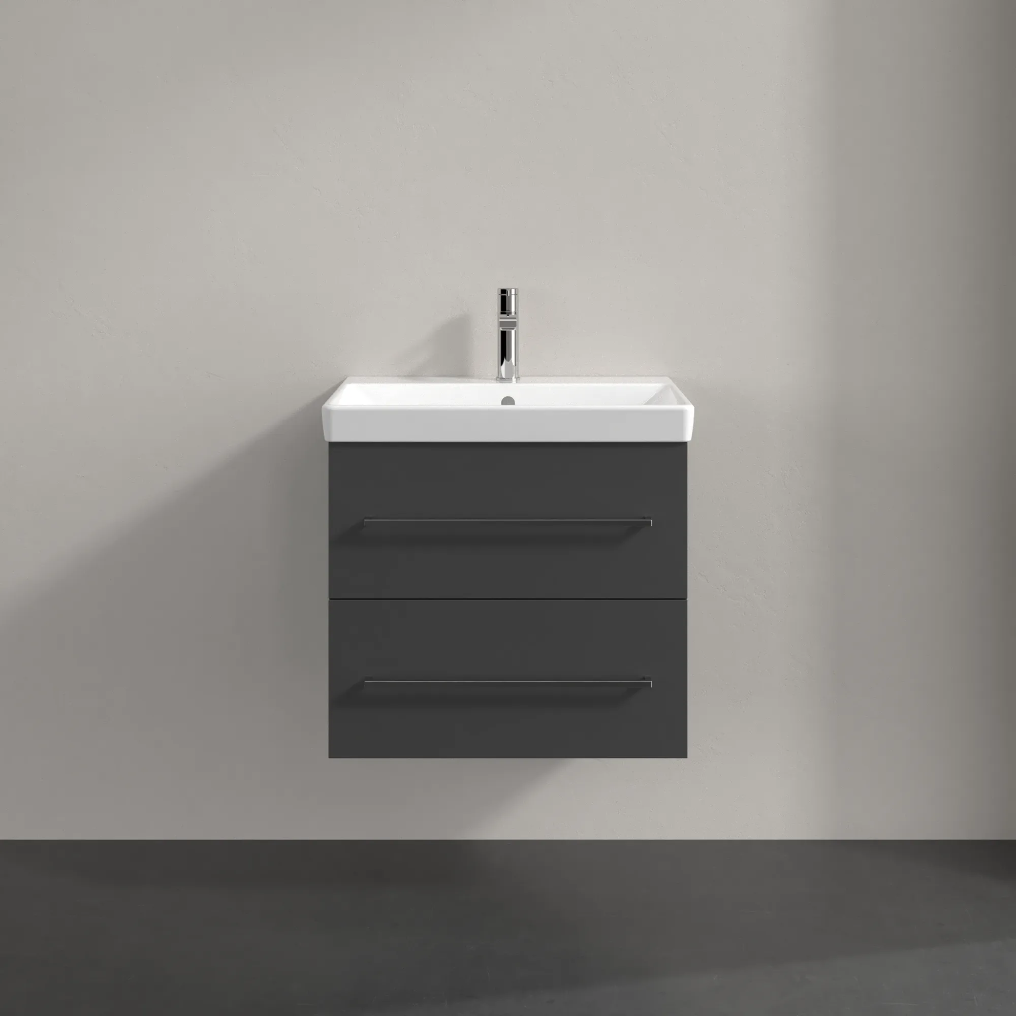 Villeroy & Boch Waschtischunterschrank „Avento“ für Schrankwaschtisch 580 × 514 × 452 mm Graphite, Soft Closing Villeroy & Boch Waschtischunterschrank „Avento“ für Schrankwaschtisch 580 × 514 × 452 mm Graphite, Soft Closing